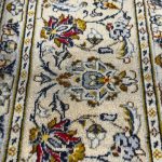 343 x 243cm Hand Knotted Ivory Kashan Persian Rug - Image 8
