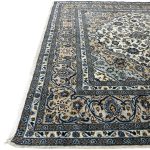 355 x 248cm Hand Knotted Ivory And Beige Kashan Persian Rug - Image 4