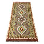 192 x 78cm Colorful Hand Woven Afghan Kilim Chobi Runner Rug
