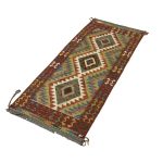 197 x 80cm Hand Woven Afghan Kilim Chobi Runner Rug - Image 3