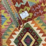 197 x 80cm Hand Woven Afghan Kilim Chobi Runner Rug - Image 5