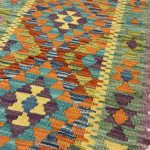 190 x 68cm Hand Woven Afghan Kilim Chobi Runner Rug - Image 2