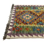 190 x 68cm Hand Woven Afghan Kilim Chobi Runner Rug - Image 3