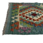 192 x 70cm Hand Woven Afghan Kilim Chobi Runner Rug - Image 4