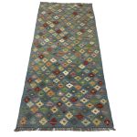 193 x 79cm Hand Woven Afghan Kilim Chobi Runner Rug