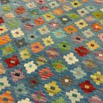 193 x 79cm Hand Woven Afghan Kilim Chobi Runner Rug - Image 2