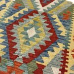 210 x 81cm Hand Woven Afghan Kilim Chobi Runner Rug - Image 2