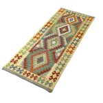 210 x 81cm Hand Woven Afghan Kilim Chobi Runner Rug - Image 3