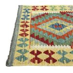 210 x 81cm Hand Woven Afghan Kilim Chobi Runner Rug - Image 4