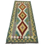 196 x 67cm Hand Woven Afghan Kilim Chobi Runner Rug
