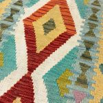 196 x 67cm Hand Woven Afghan Kilim Chobi Runner Rug - Image 2