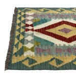 196 x 67cm Hand Woven Afghan Kilim Chobi Runner Rug - Image 4