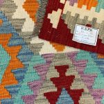 202 x 82cm Hand Woven Afghan Kilim Chobi Runner Rug - Image 5