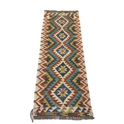194 x 58cm Hand Woven Afghan Kilim Chobi Runner Rug