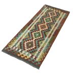 193 x 82cm Hand Woven Afghan Kilim Chobi Runner Rug - Image 3