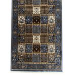 400 x 80cm Turkish Machine Made Blue Bakhtiari Runner Rug - Image 2