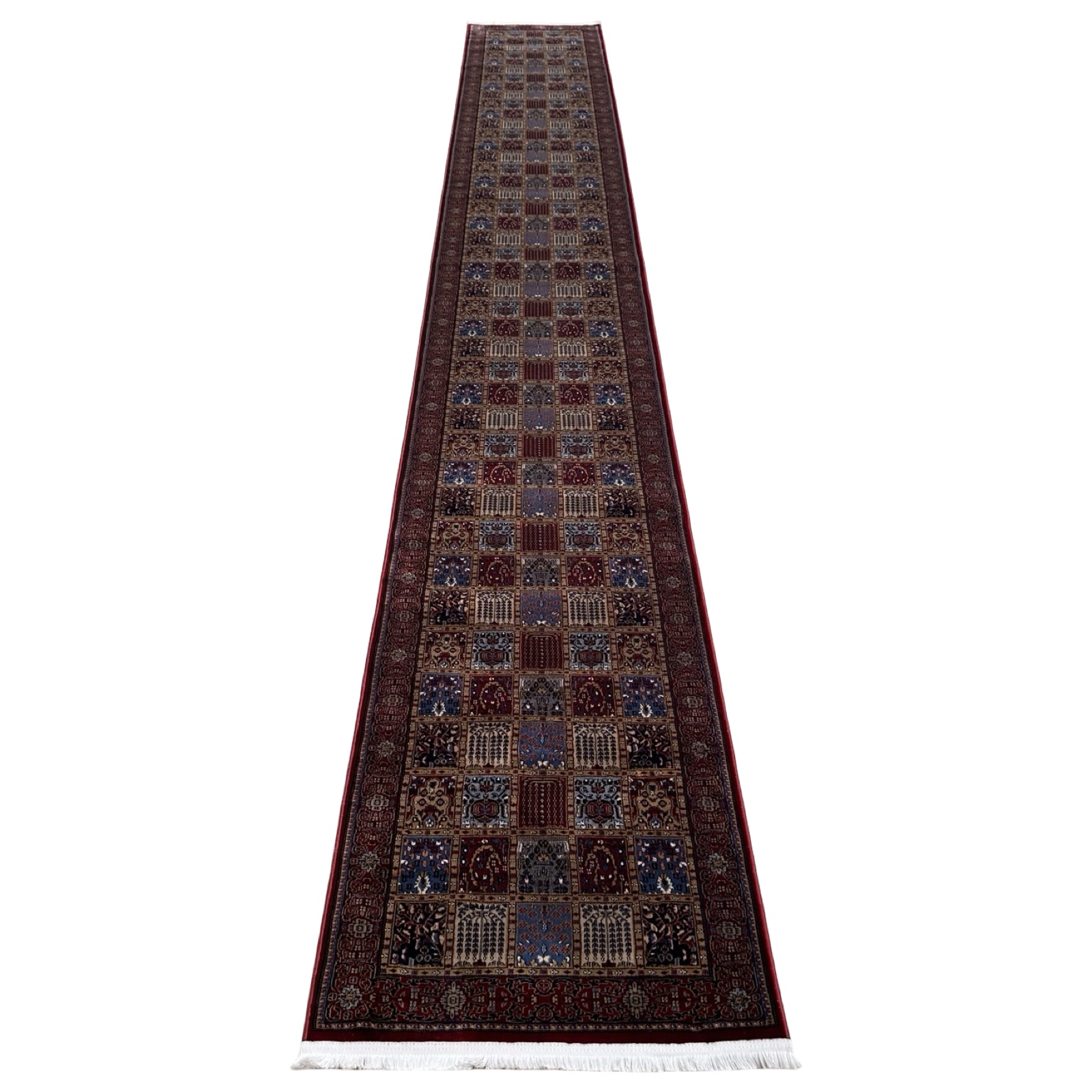 runner bal_1 600 x 80cm Persian Bakhtiari Garden Design – Red Runner Rug - Image 1