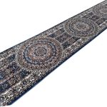 600 x 80cm Royal Mashad Design – Blue Runner Rug - Image 5