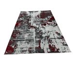 290 x 200cm Turkish Modern Grey Red Machine Made Rug - Image 2