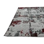 290 x 200cm Turkish Modern Grey Red Machine Made Rug - Image 6