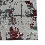 290 x 200cm Turkish Modern Grey Red Machine Made Rug - Image 7
