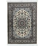 230x 160cm Premium Persian Nain Medallion Ivory Machine Made Rug