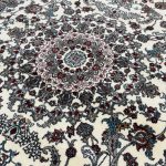 230x 160cm Premium Persian Nain Medallion Ivory Machine Made Rug - Image 6