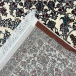 230x 160cm Premium Persian Nain Medallion Ivory Machine Made Rug - Image 7