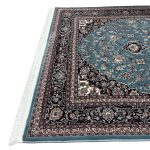 230 X 160cm Premium Persian Kashan Blue Machine Made Rug - Image 4