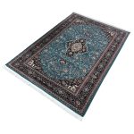 230 X 160cm Premium Persian Kashan Blue Machine Made Rug - Image 7