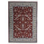 230 x 160cm Premium Persian Nain Red All Over Machine Made Rug