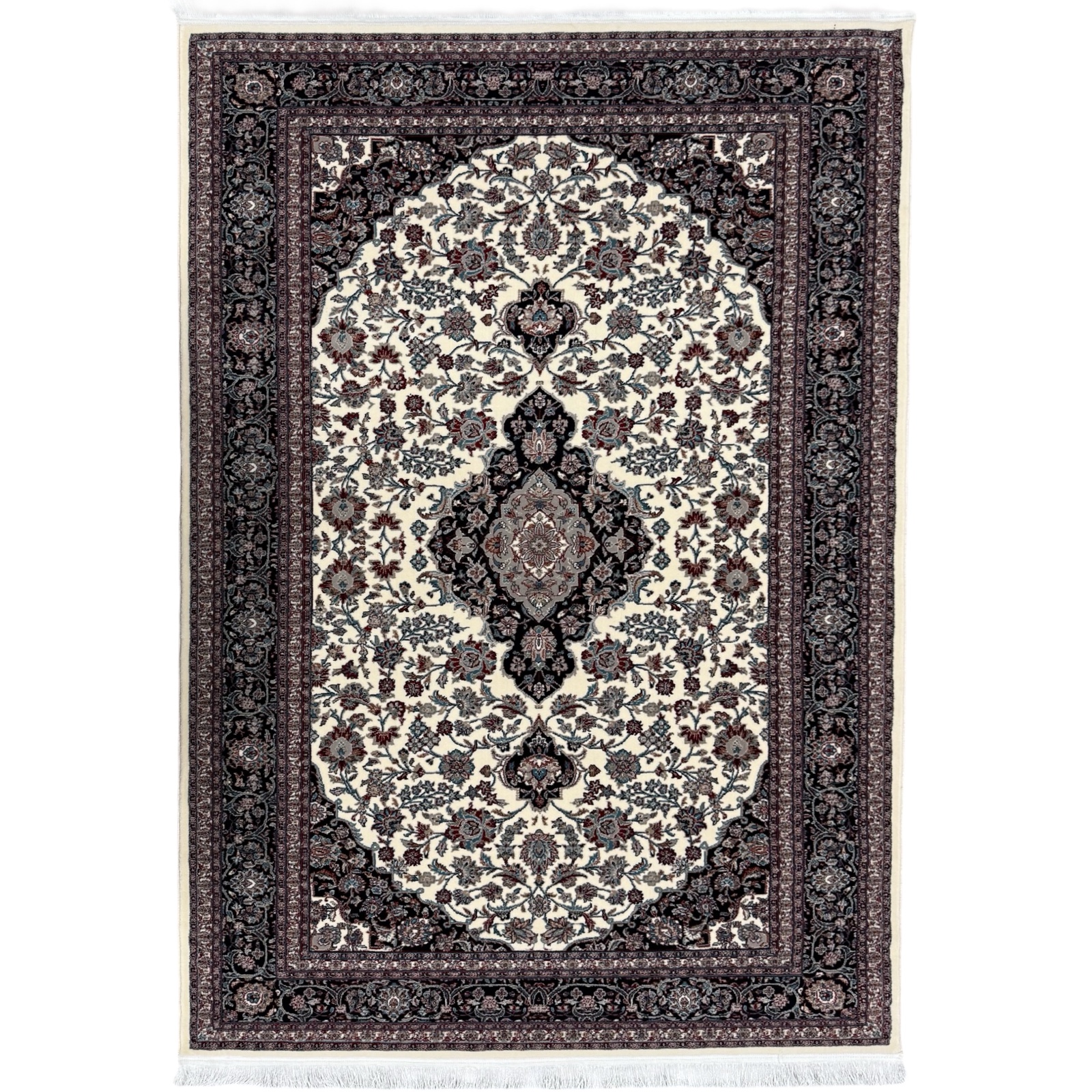 2837w7181_40 230 x 160cm Premium Persian Kashan Ivory Machine Made Rug - Image 1