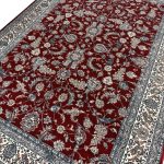230 x 160cm Premium Persian Nain Red All Over Machine Made Rug - Image 3