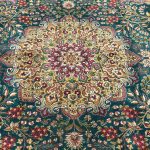 351 x 248cm Rare Antique Green Floral Persian Tabriz Rug - Image 6