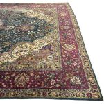 351 x 248cm Rare Antique Green Floral Persian Tabriz Rug - Image 5