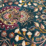 351 x 248cm Rare Antique Green Floral Persian Tabriz Rug - Image 8