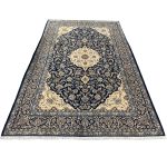 355 x 248cm Hand Knotted Persian Night Blue Mashad Rug - Image 2