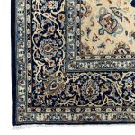 355 x 248cm Hand Knotted Persian Night Blue Mashad Rug - Image 6