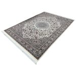 300 X 200cm Premium Persian Nain Medallion Ivory Machine Made Rug - Image 3