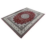 300 x 200cm Premium Persian Nain Medallion Red Machine Made Rug - Image 3
