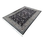 300 x 200cm Persian All Over Navy Nain Machine Made Rug - Image 3