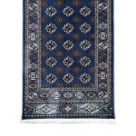 800 x 80cm Bokhara Design Machine Made Blue Runner Rug - Image 2