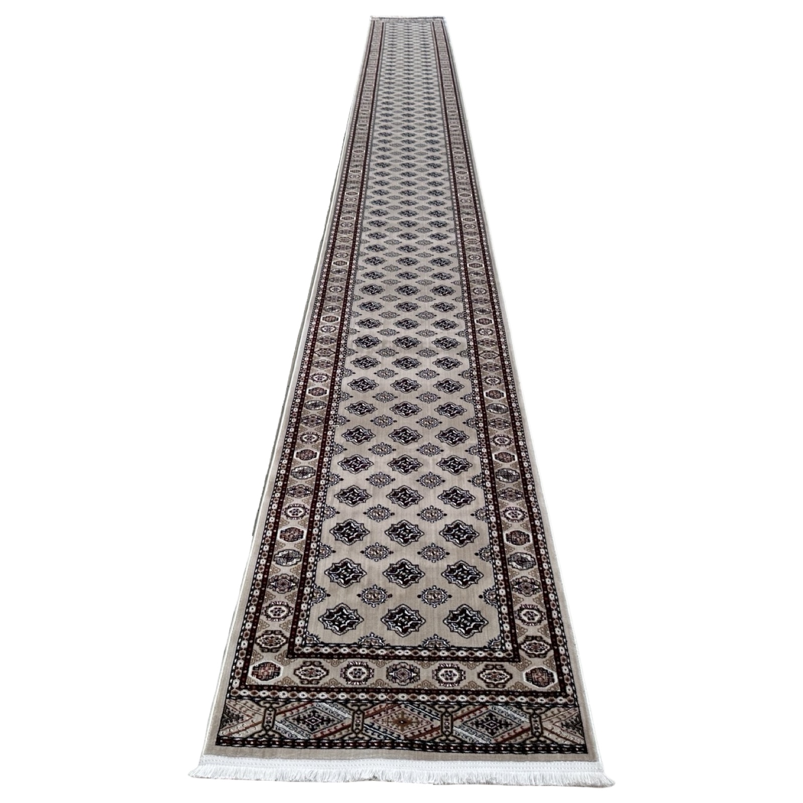 runnerdnjdkdj_13 800 x 80cm Afghan Bokhara Design – Beige Runner Rug - Image 1
