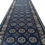 800 x 80cm Afghan Bokhara Design – Blue Runner Rug - Image 2