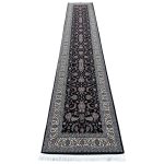 500 x 80cm All Over Floral Persian Kashan Design –Navy Runner Rug