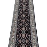 500 x 80cm All Over Floral Persian Kashan Design –Navy Runner Rug - Image 5