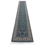 500 x 80cm All Over Floral Persian Kashan Design –Blue Runner Rug