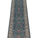 500 x 80cm All Over Floral Persian Kashan Design –Blue Runner Rug - Image 5