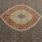 282 x 190cm Persian Antique Tabriz Mahi Woolen Silk Rug - Image 6