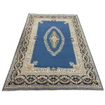 304 x 210cm Antique Persian Laver Kerman Aubusson Blue Rug - Image 2